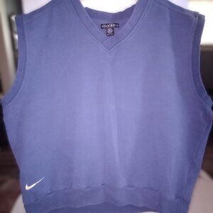 Vintage Nike Golf Vest Swoosh V-Neck Pullover Men's Size XL Blue